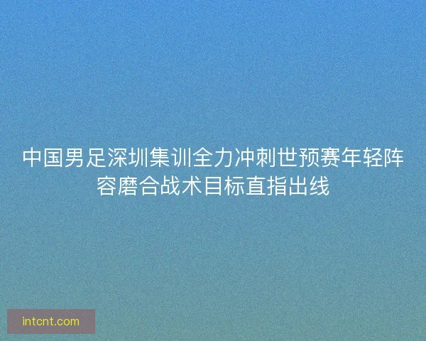 中国男足深圳集训全力冲刺世预赛年轻阵容磨合战术目标直指出线